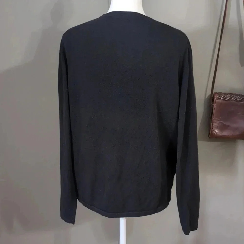 Yarnworks Black Cotton Cardigan - Picture 4 of 6
